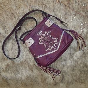 Blingy Tasseled Purple Purse